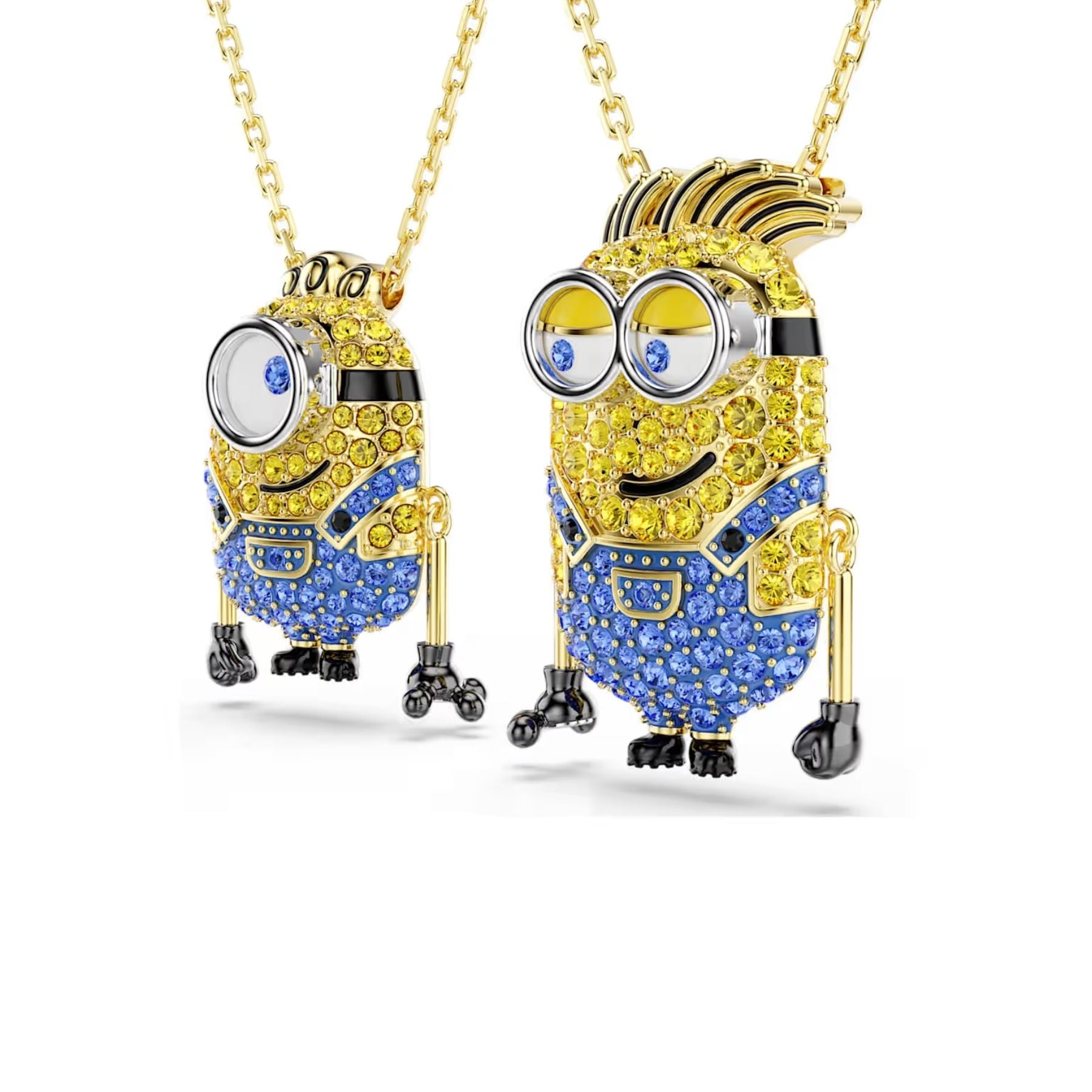 Swarovski Minions James and Henry -riipukset, keltakullattu ja eriväriset kristallit, 5751614