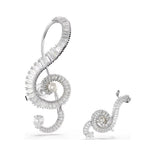 Swarovski x Ariana Grande klipsikorvakorut, vaalea metalli ja kirkkaat kristallit, 5720866