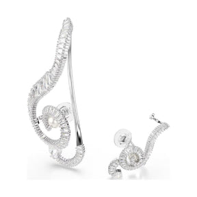 Swarovski x Ariana Grande klipsikorvakorut, vaalea metalli ja kirkkaat kristallit, 5720866