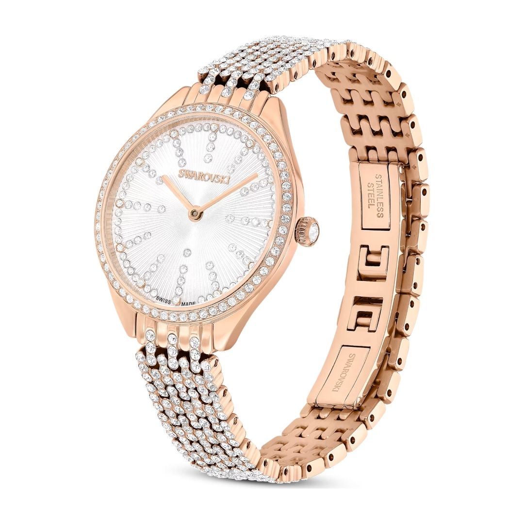 Swarovski Attract rannekello, ruusukullanväri ja kirkkaat kristallit, 5644053