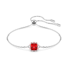 Swarovski Birthstone July rannekoru, vaalea metalli ja punaiset kristallit 5692885