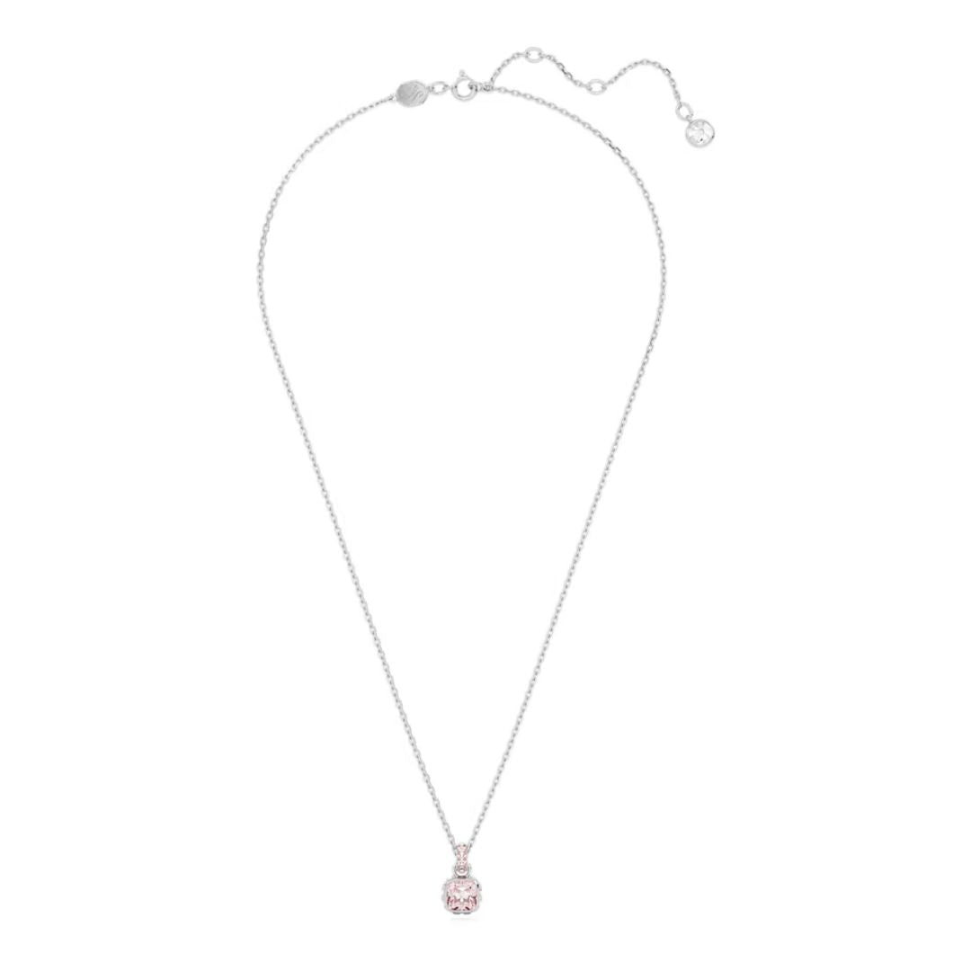 Swarovski Birthstone June Pendant, Rhodium Plated and Pink Crystals 56