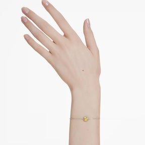 Swarovski Birthstone November rannekoru, vaalea metalli ja keltaiset kristallit 5692884