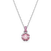 Swarovski Birthstone October riipus, vaalea metalli ja vaaleanpunaiset kristallit 565179