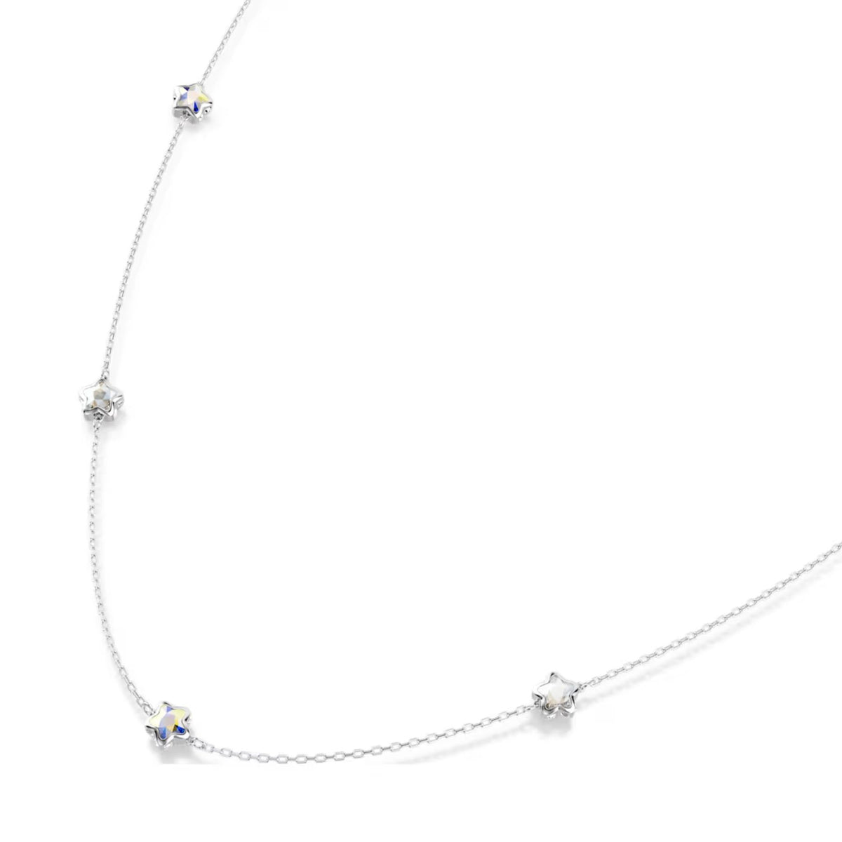 Swarovski Chroma kaulakoru, vaalea metalli ja kirkkaat kristallit, 5754181