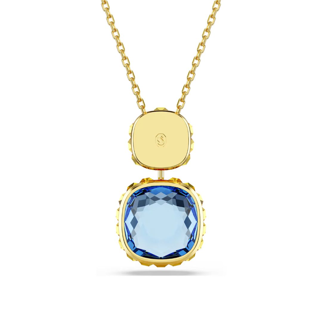 Swarovski Chroma Necklace Yellow Gold Color and Multi-Colored Crystals