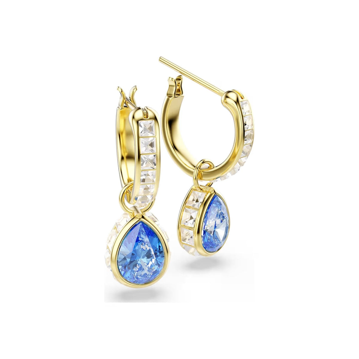 Swarovski Chroma korvakorut, keltakullattu ja siniset zirkonit, 5757815
