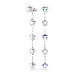 Swarovski Chroma korvakorut, vaalea metalli ja kirkkaat kristallit, 5754184