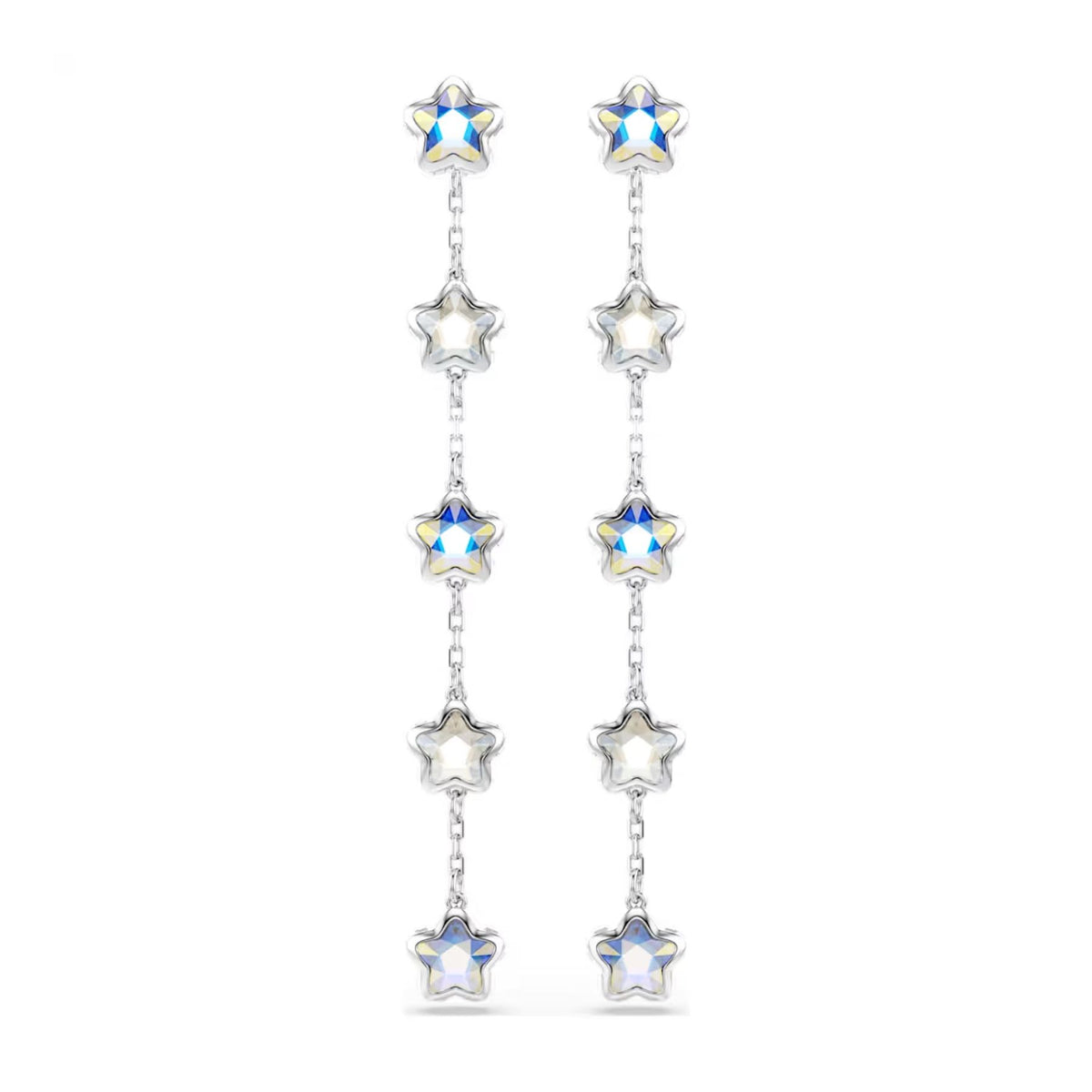 Swarovski Chroma korvakorut, vaalea metalli ja kirkkaat kristallit, 5754184