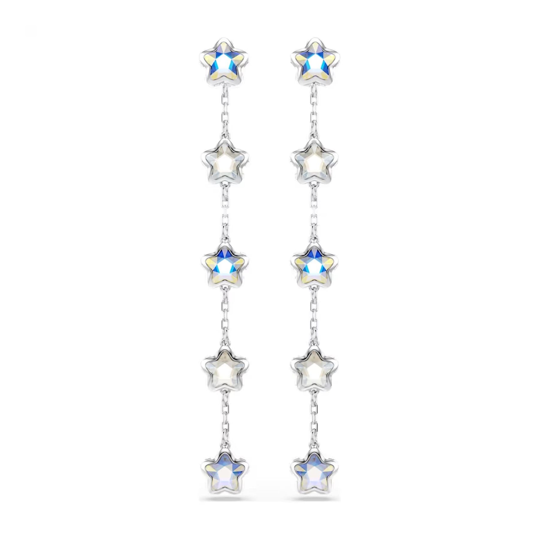 Swarovski Chroma korvakorut, vaalea metalli ja kirkkaat kristallit, 5754184