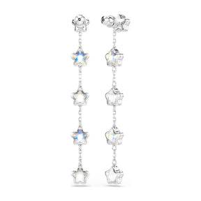 Swarovski Chroma korvakorut, vaalea metalli ja kirkkaat kristallit, 5754184