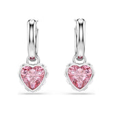 Swarovski Chroma korvakorut, vaalea metalli ja vaaleanpunaiset zirkonit, 5757814