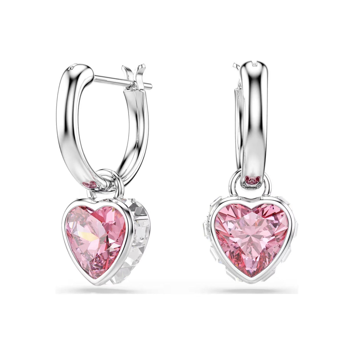 Swarovski Chroma korvakorut, vaalea metalli ja vaaleanpunaiset zirkonit, 5757814