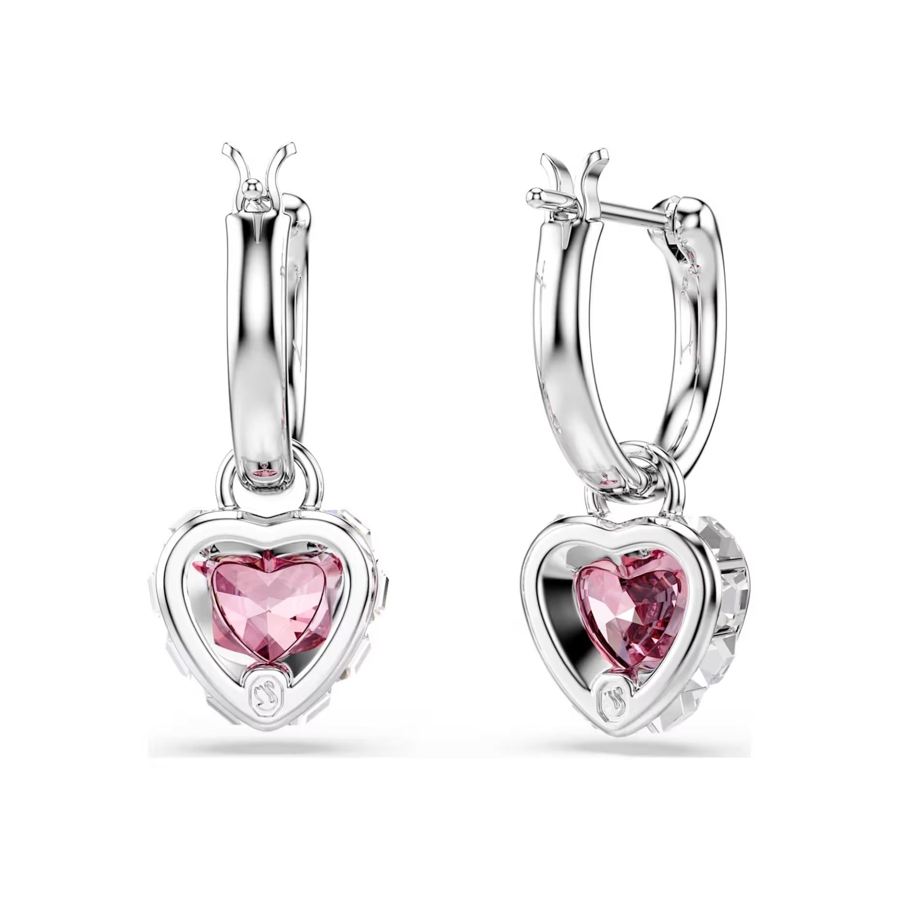 Swarovski Chroma korvakorut, vaalea metalli ja vaaleanpunaiset zirkonit, 5757814