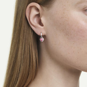 Swarovski Chroma korvakorut, vaalea metalli ja vaaleanpunaiset zirkonit, 5757814