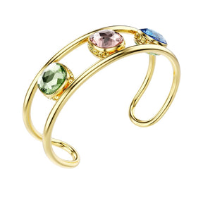Swarovski Chroma rannekoru, keltakullanväri ja eriväriset kristallit