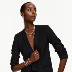 Swarovski Chroma rannerengas, vaalea metalli ja kirkkaat kristallit, 5754178