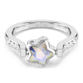 Swarovski Chroma sormus, vaalea metalli ja kirkkaat kristallit, 5754173
