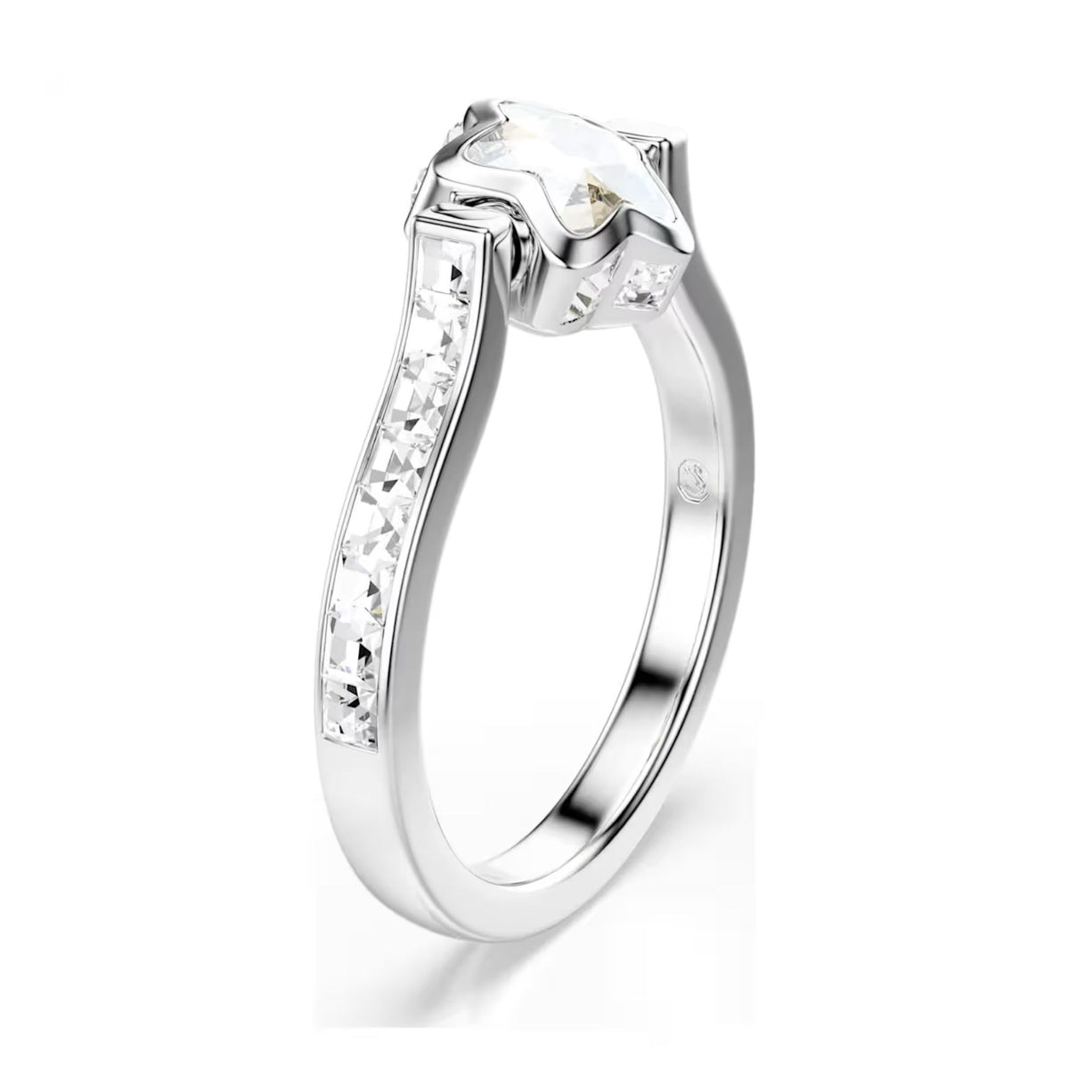 Swarovski Chroma sormus, vaalea metalli ja kirkkaat kristallit, 5754173