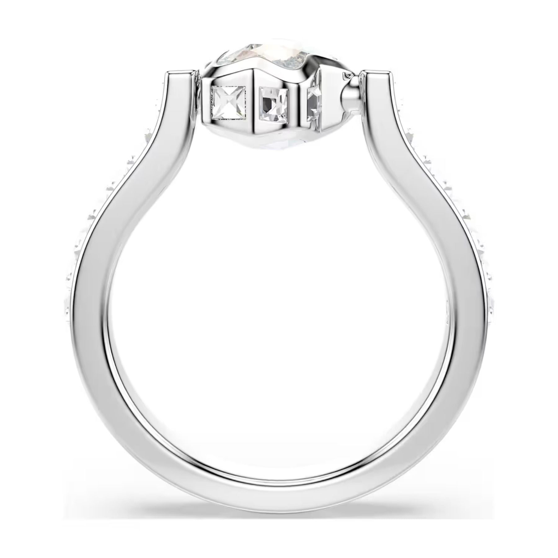 Swarovski Chroma sormus, vaalea metalli ja kirkkaat kristallit, 5754173