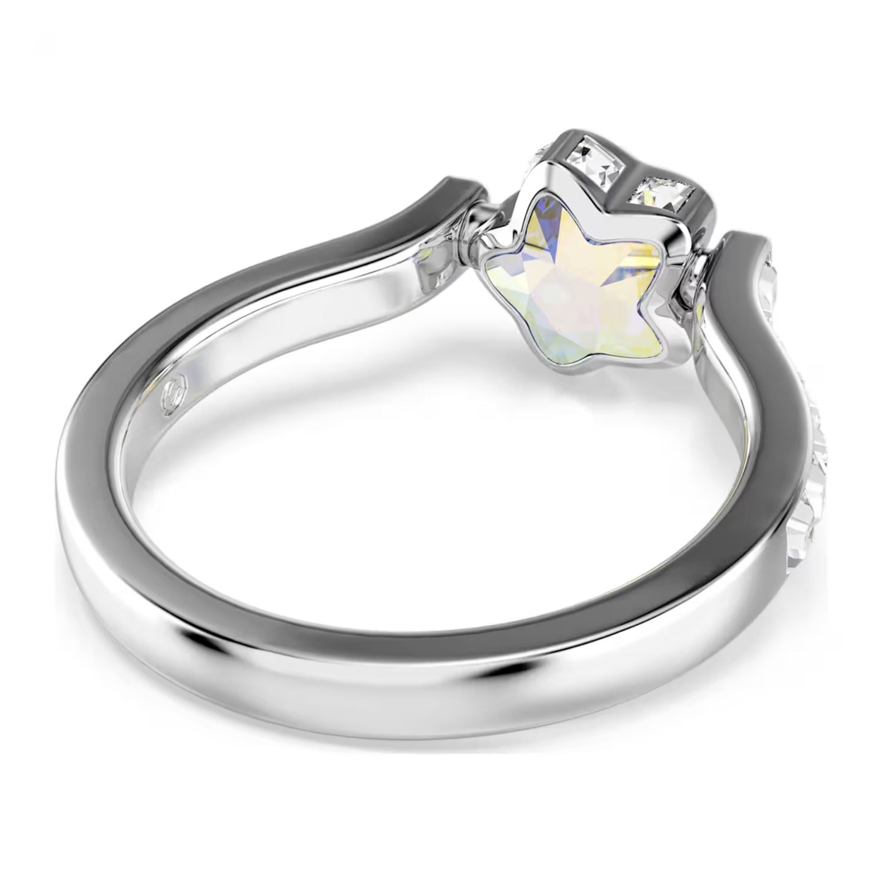 Swarovski Chroma sormus, vaalea metalli ja kirkkaat kristallit, 5754173