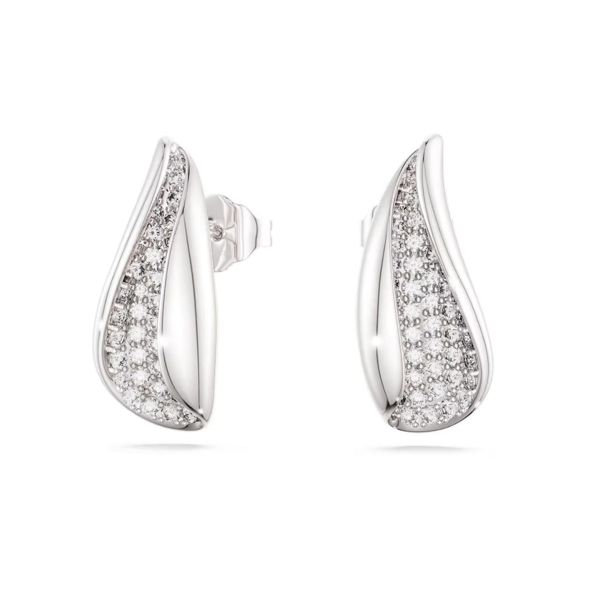 Swarovski Classica korvakorut, hopea ja kirkkaat zirkoniat, 5745016