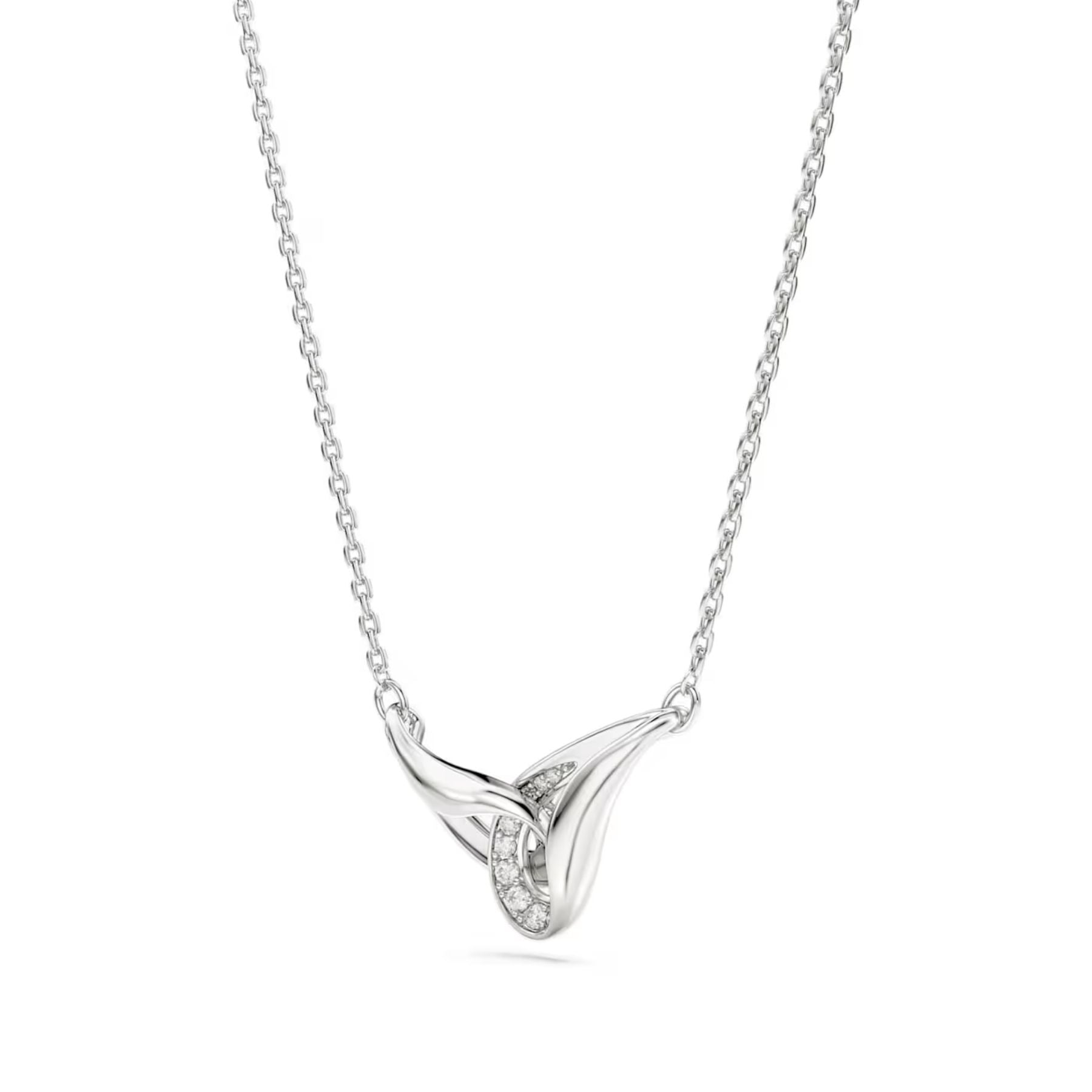 Swarovski Classica riipus, hopea ja kirkkaat zirkonit, 5740343