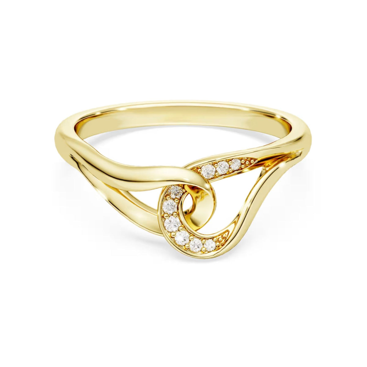 Swarovski Classica sormus, keltakullattu hopea ja kirkkaat zirkonit, 5746014