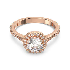 Swarovski Constella cocktail sormus, ruusukullanväri ja kirkkaat kristallit, 5642639