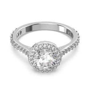Swarovski Constella cocktail sormus, vaalea metalli ja kirkkaat kristallit, 5642625