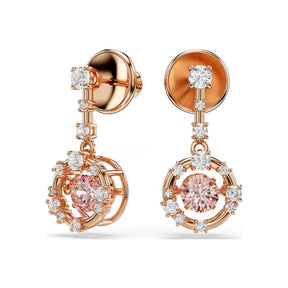 Swarovski Constella korvakorut, rosekullattu, kirkkaat ja vaaleanpunaiset zirkonit, 5744239