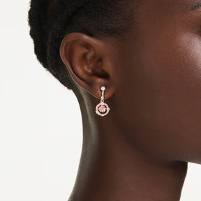 Swarovski Constella korvakorut, rosekullattu, kirkkaat ja vaaleanpunaiset zirkonit, 5744239