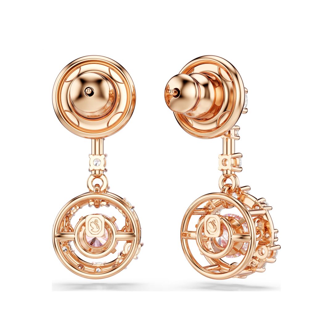Swarovski Constella korvakorut, rosekullattu, kirkkaat ja vaaleanpunaiset zirkonit, 5744239