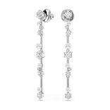 Swarovski Constella korvakorut, vaalea metalli, kirkkaat kristallit ja valkoiset helmet, 5705614