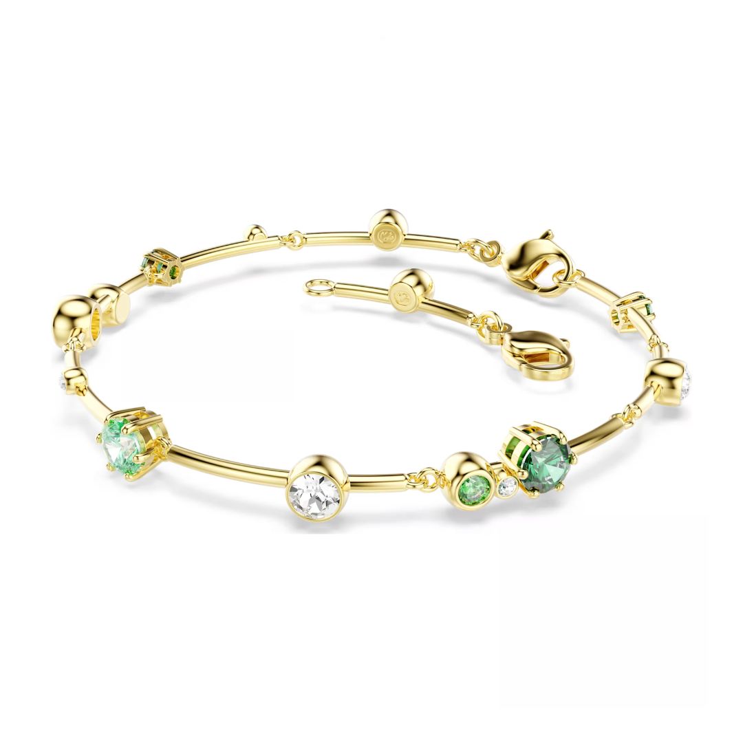 Swarovski Constella rannekoru, keltakullanväri ja vihreät kristallit, 5722478