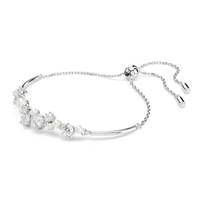 Swarovski Constella rannekoru, vaalea metalli, kirkkaat kristallit ja valkoiset helmet, 5705618
