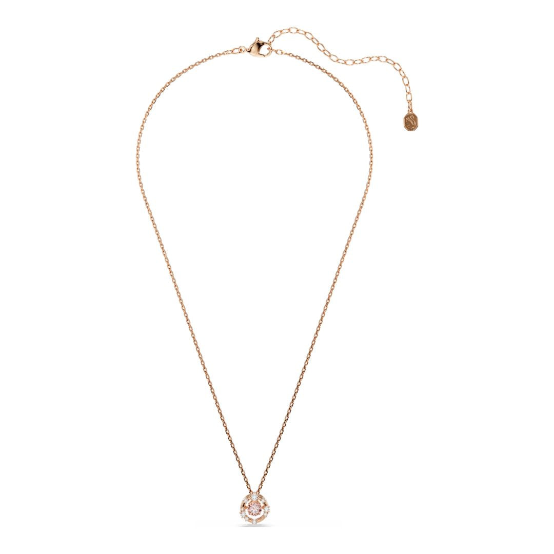 Swarovski Constella Pendant, Rose Gold Finish, Pink and White Zircons,