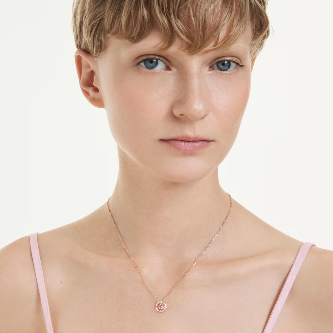 Swarovski Constella riipus, rosekullattu, pinkki ja kirkkaat zirkonit, 5744244