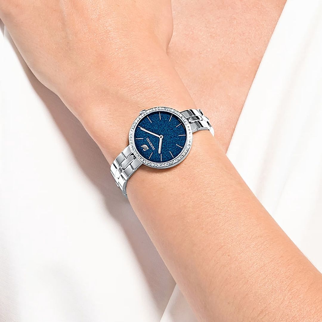 Swarovski Cosmopolitan Watch, Silver-Tone and White Crystals, 5517790