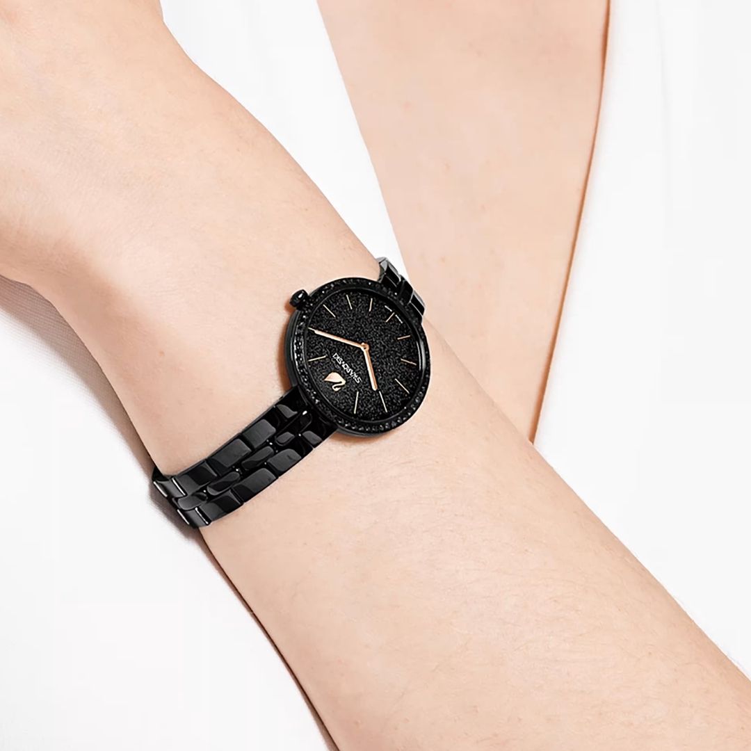 Swarovski Cosmopolitan Watch, Black-Tone and Black Crystals, 5547646