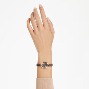 Swarovski Crystal Rock Oval Watch, Rose Gold-Tone and Grey Crystals, 5656857