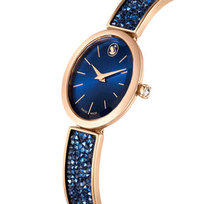 Swarovski Crystal Rock oval rannekello, ruusukullanväri ja siniset kristallit, 5656822