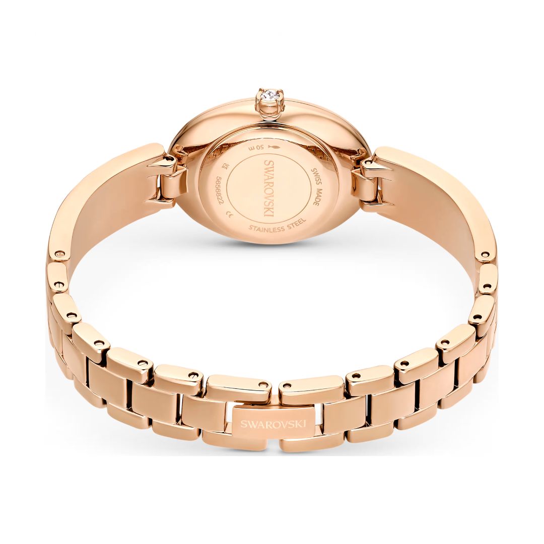 Swarovski Crystal Rock oval rannekello, ruusukullanväri ja siniset kristallit, 5656822