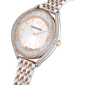 Swarovski Crystalline aura rannekello, ruusukullanväri, hopeanväri ja kirkkaat kristallit, 5644075