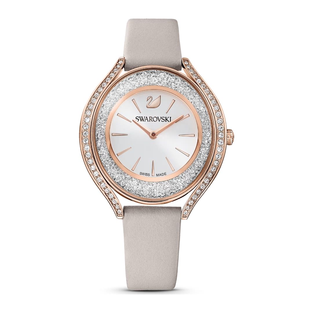 Swarovski Crystalline aura rannekello, ruusukullanväri ja kirkkaat kristallit, 5519450