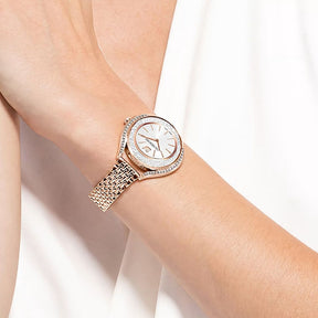 Swarovski Crystalline aura rannekello, ruusukullanväri ja kirkkaat kristallit, 5519459