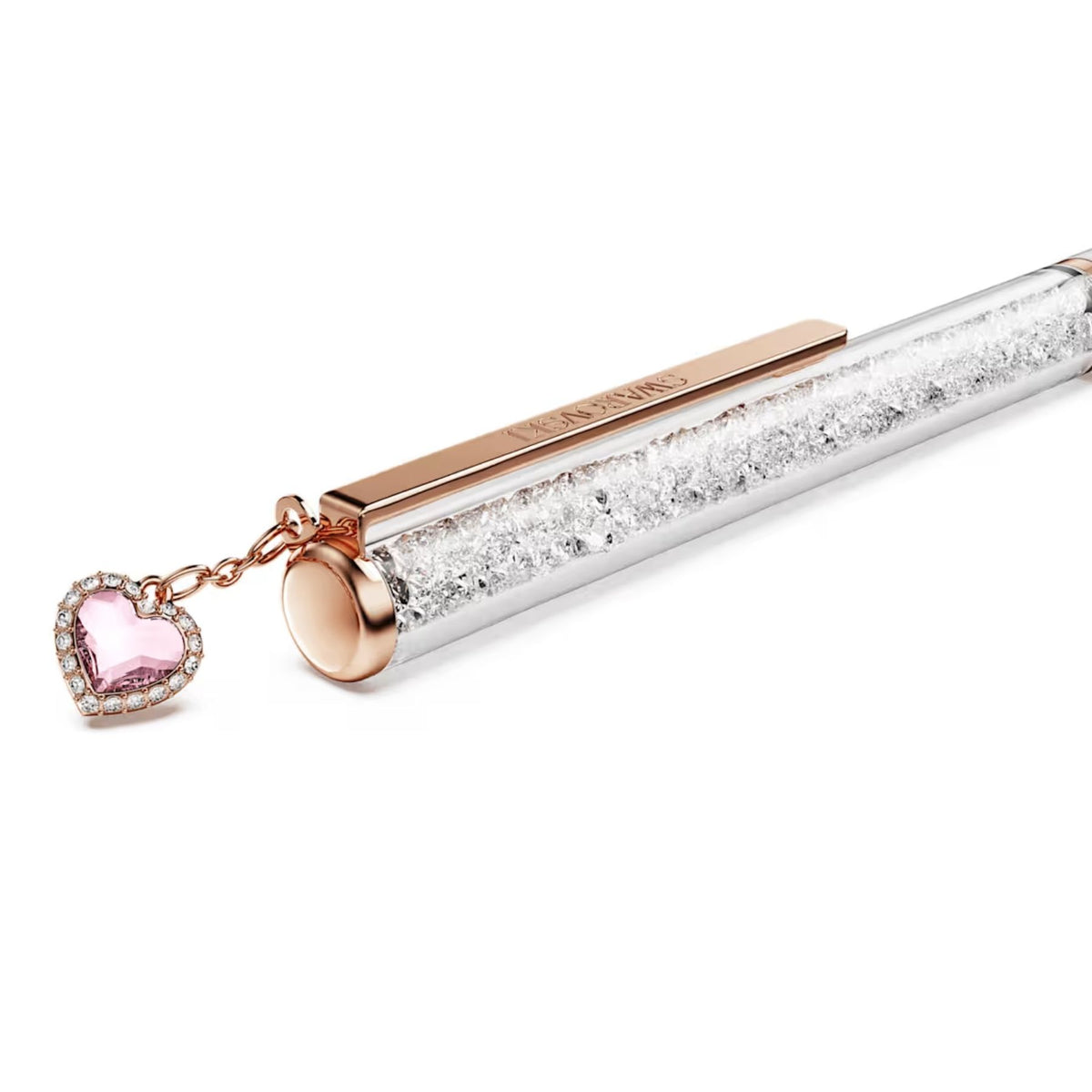 Swarovski Crystalline kuulakärkikynä, vaaleanpunainen, rosekullansävyinen ja kirkkaat kristallit, 5732990