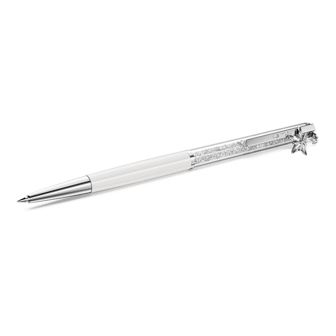 Swarovski Crystalline kuulakärkikynä, valkoinen, kromi ja kirkkaat kristallit, 5717136