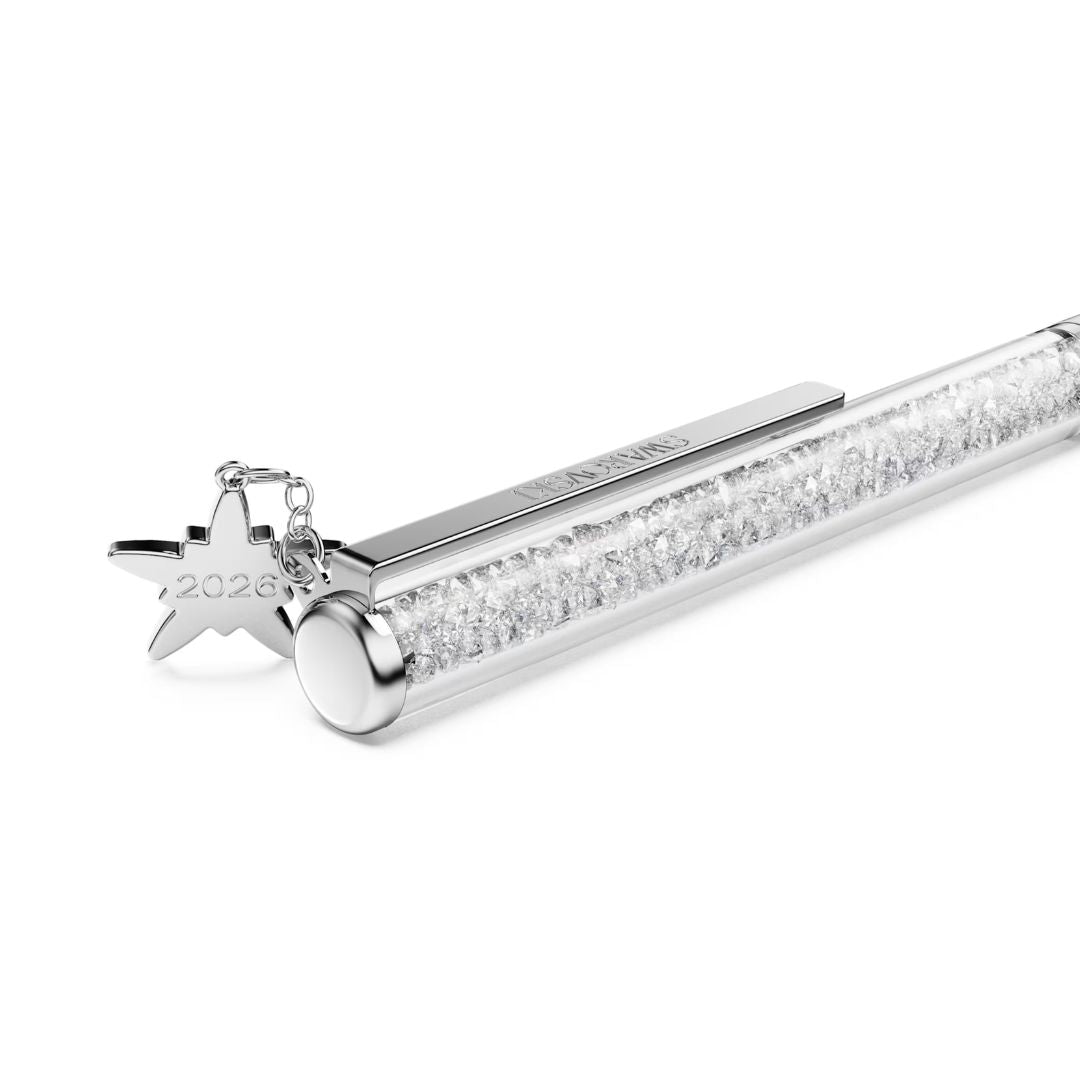 Swarovski Crystalline kuulakärkikynä, valkoinen, kromi ja kirkkaat kristallit, 5717136