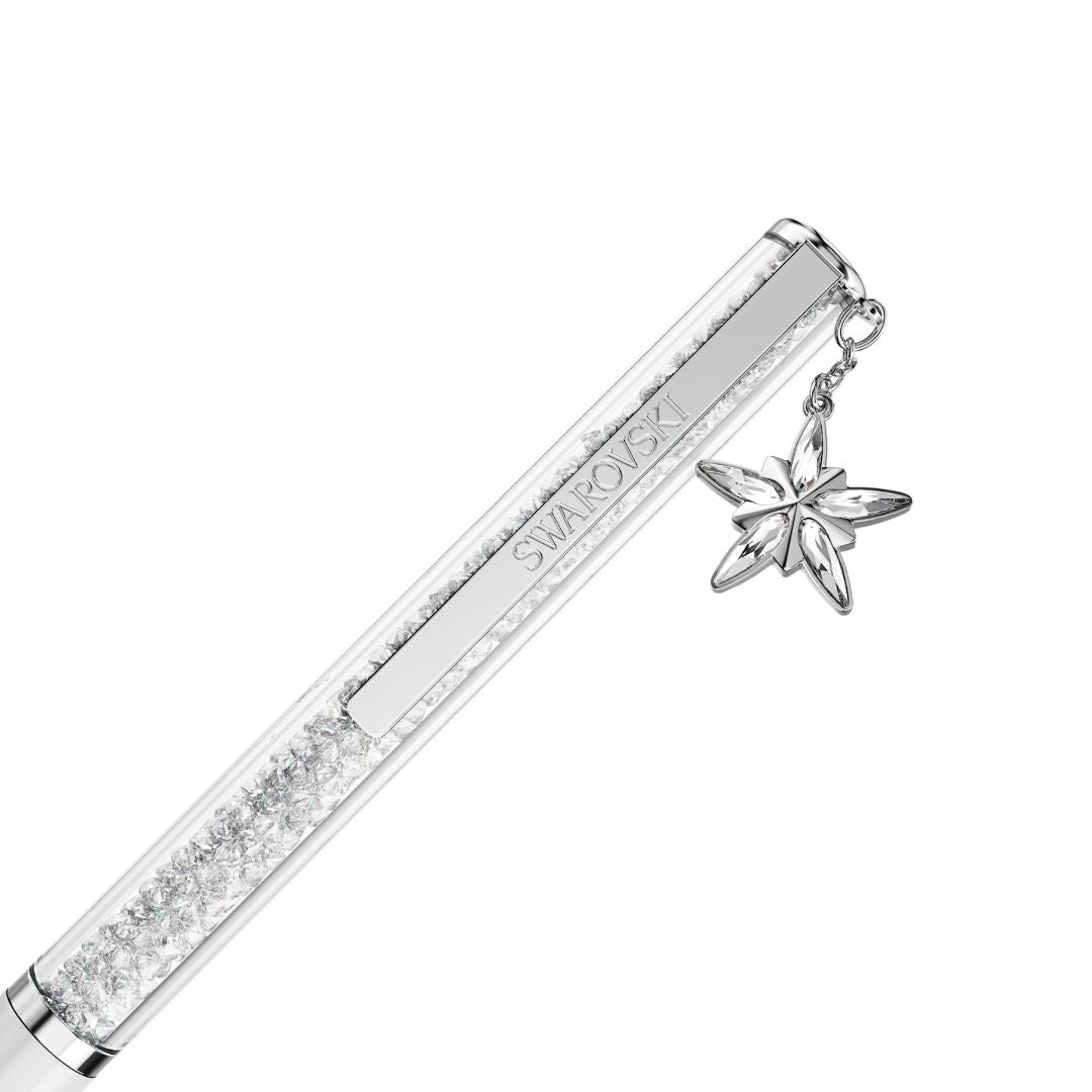 Swarovski Crystalline kuulakärkikynä, valkoinen, kromi ja kirkkaat kristallit, 5717136